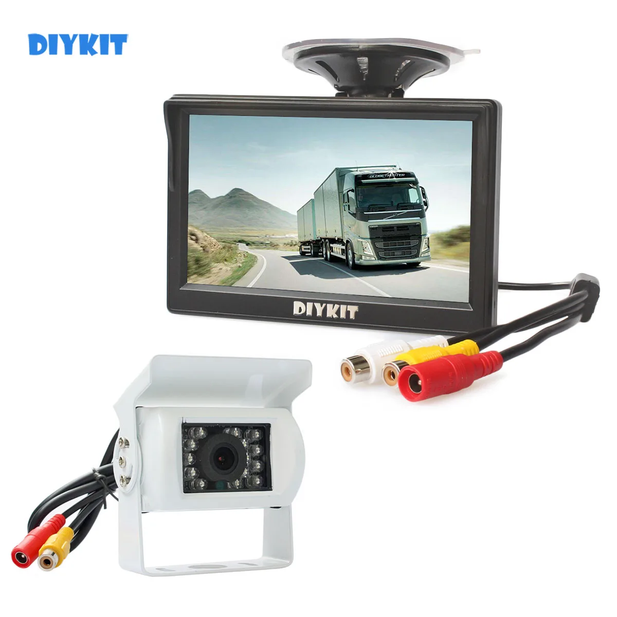 DIYKIT белый водонепроницаемый цветной CCD обратный резервный автомобильный