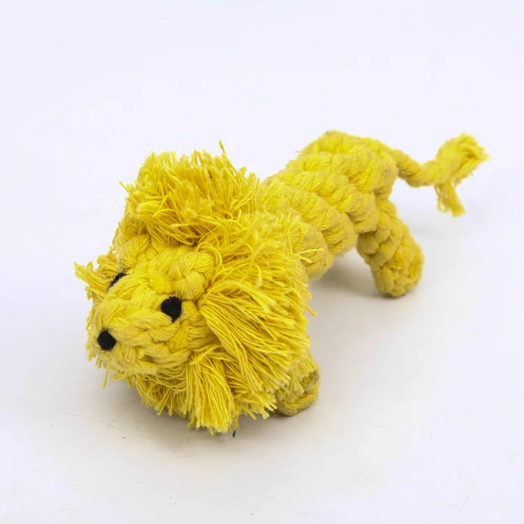 1 шт. хлопковая веревка для питомца игрушка-Лев грызунок чистка зубов продукты