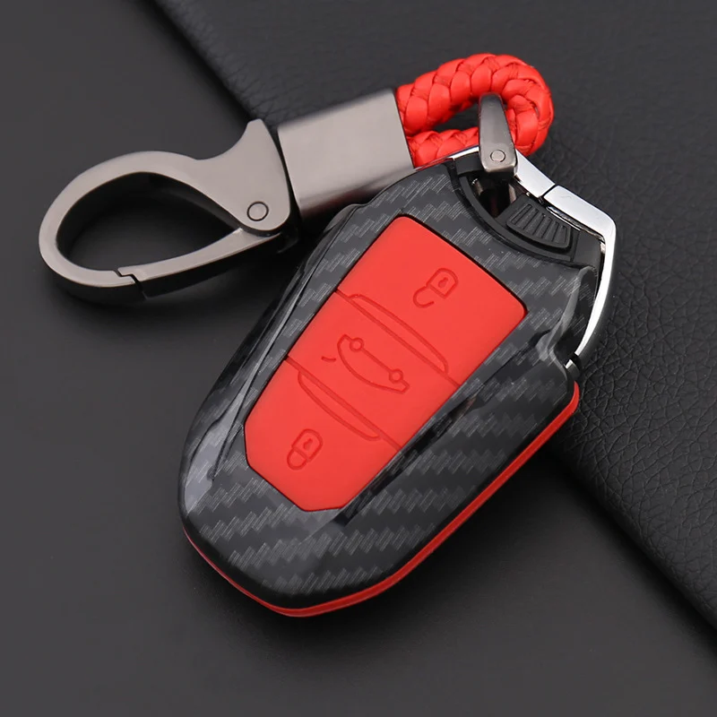 

Silica gel Carbon Fiber Car Key Cover Case Protect For Peugeot x2008 3008 4008 5008 301 308S 408 For Citroen C4 Cactus C5 C3 C4L
