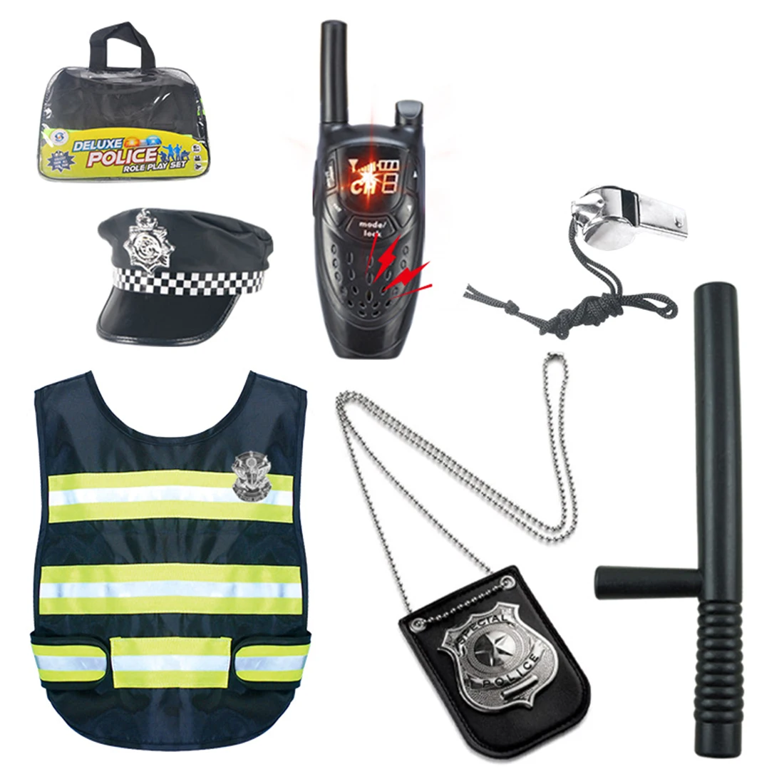 8 шт./компл. детей ролевые игры полицейский реквизит Моделирование полиции