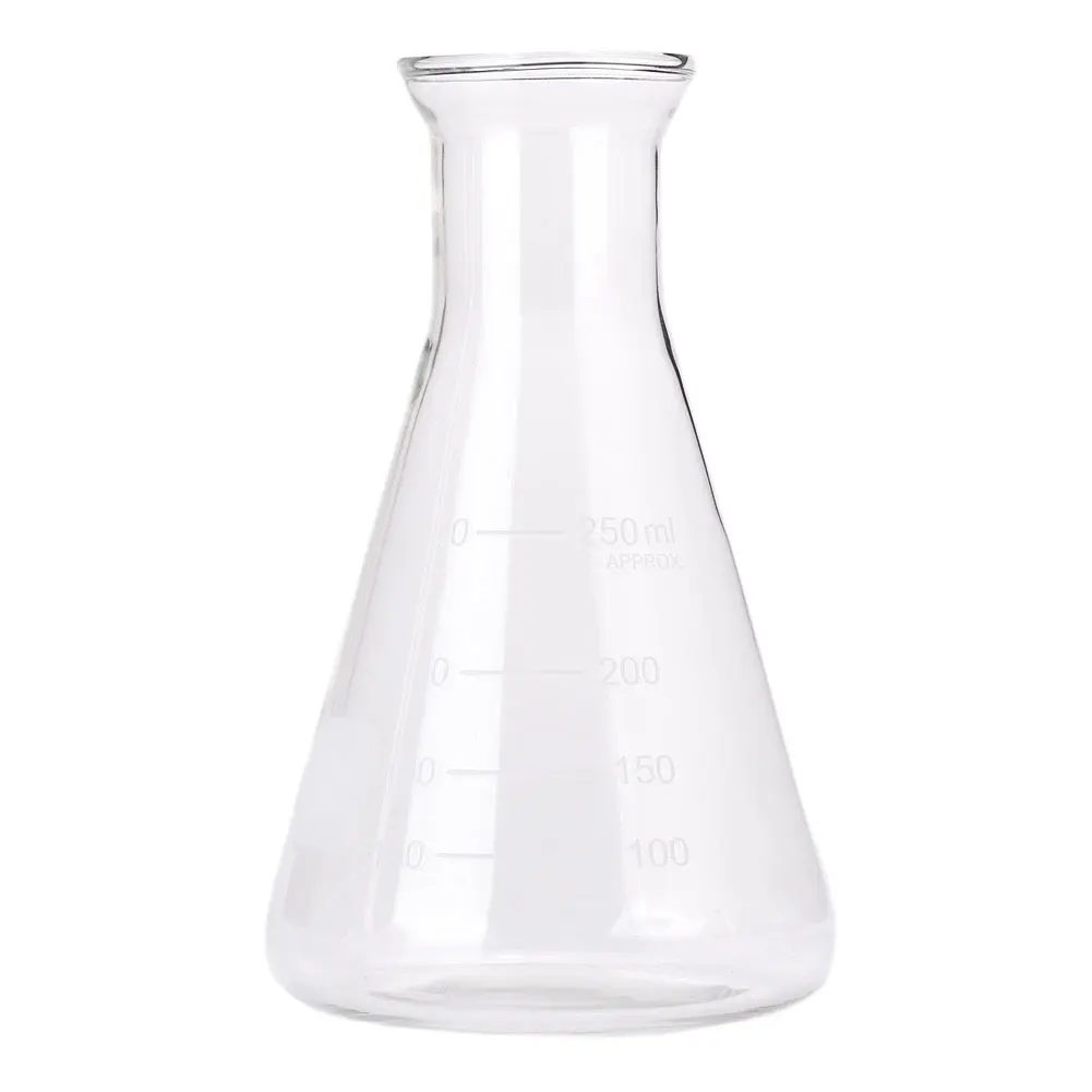 Коническая колба Erlenmeyer боросиликатный мерный стакан 50 мл-500 мл для ресторана