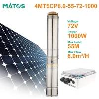 automatic stainless steel 72v dc brushless deep well centrifugal solar power submersible borehole water pump machine price