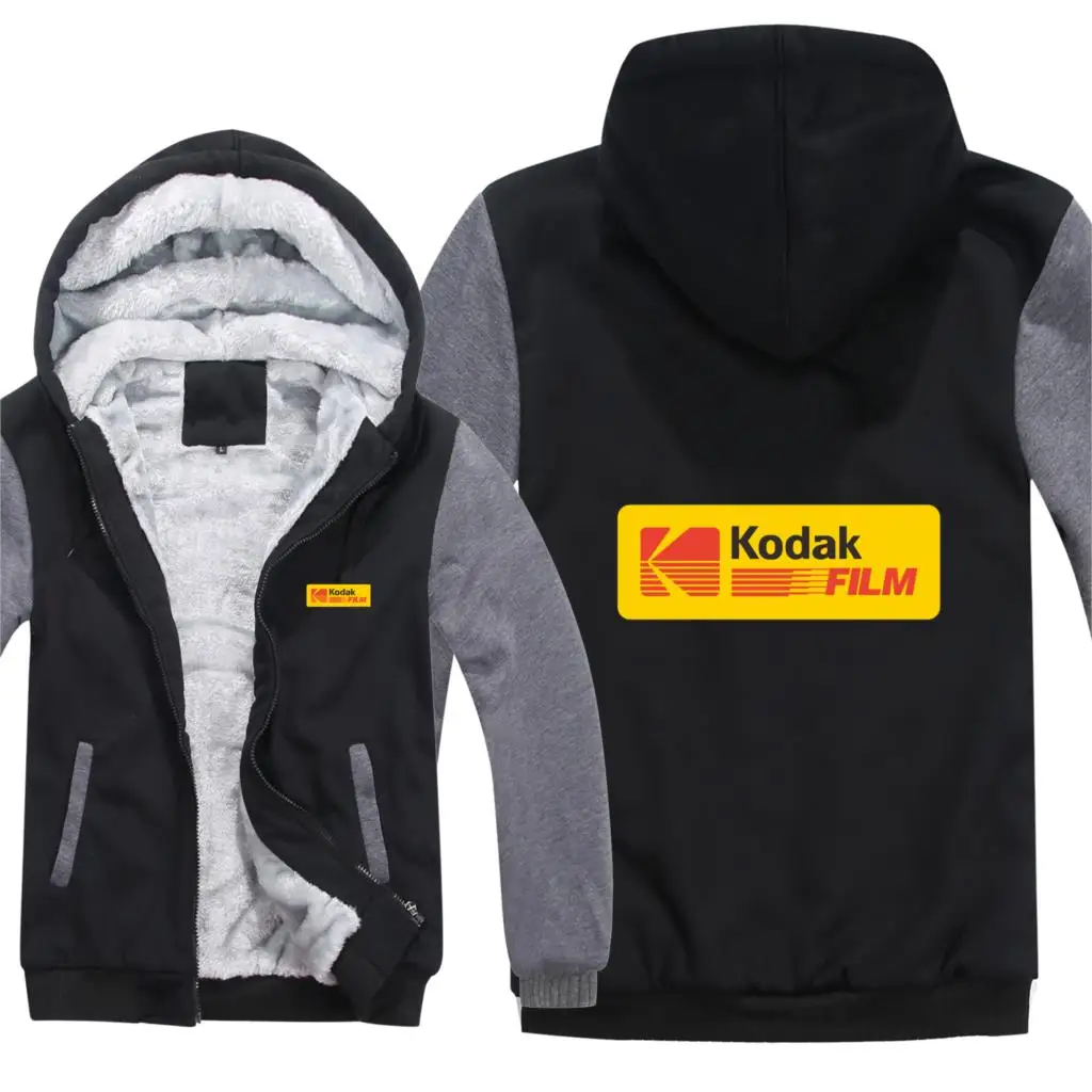 

Winter Kodak Hoodies Men Fashion Coat Wool Liner Jacket Thicken Kodak Sweatshirts Hoody HS-069
