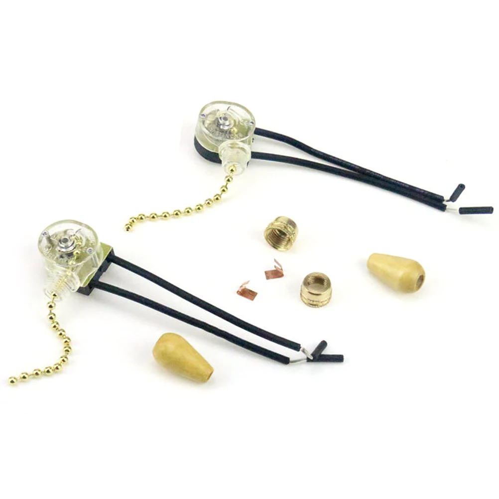 

1Set Replacement Pull Cord Chain Switch Control Pull Cord Switch For Light Universal Ceiling Fan Wall Light Bedside Lamp