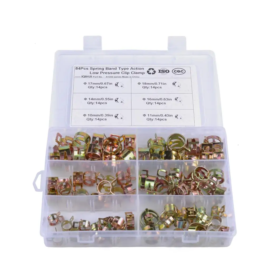84 шт./компл. пружинный зажим для топливной линии силиконовый вакуумный хомут труб