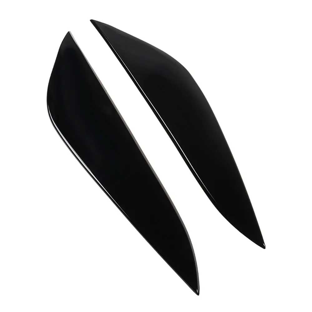 

Black Gloss Front Headlight Eyelids Trim Eyebrow Stickers for Tesla Model 3 18-20 0ne Pair