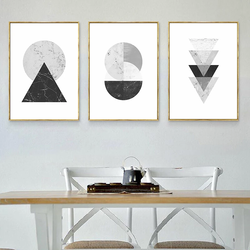 

Abstract Marble Geometric Patterns Decorative Canvas Painting Art Print Poster Restaurant Office Home Picture Living Room Decor