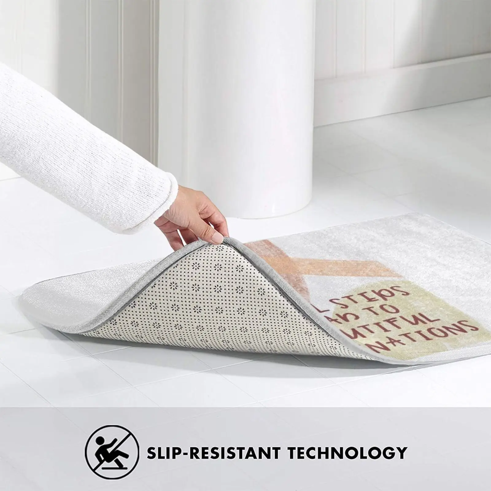 Небольшие шаги приведут к красивым направлениям коврик для входной двери ванной