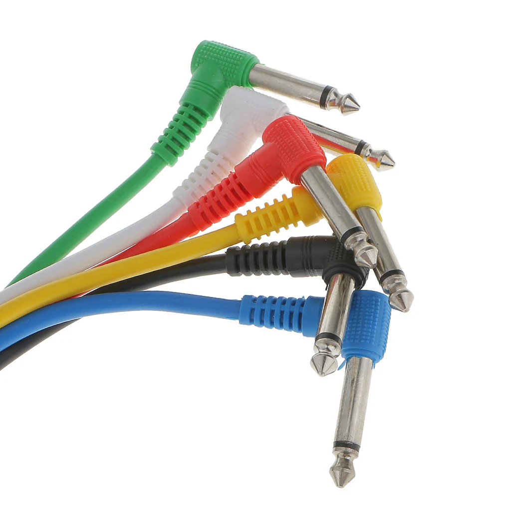 6 шт. гитарный эффект педаль патч кабель для электрической гитары Бас