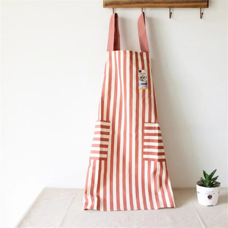 Новинка тканевый хлопковый в полоску волнистый водонепроницаемый фартук для