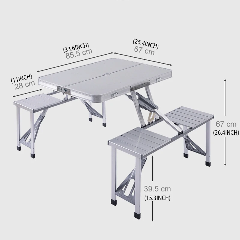 

Outdoor Tables Outdoor Folding Table Aluminium Alloy Picnic Table BBQ Camping Table Set Outdoor Furniture Waterproof Table