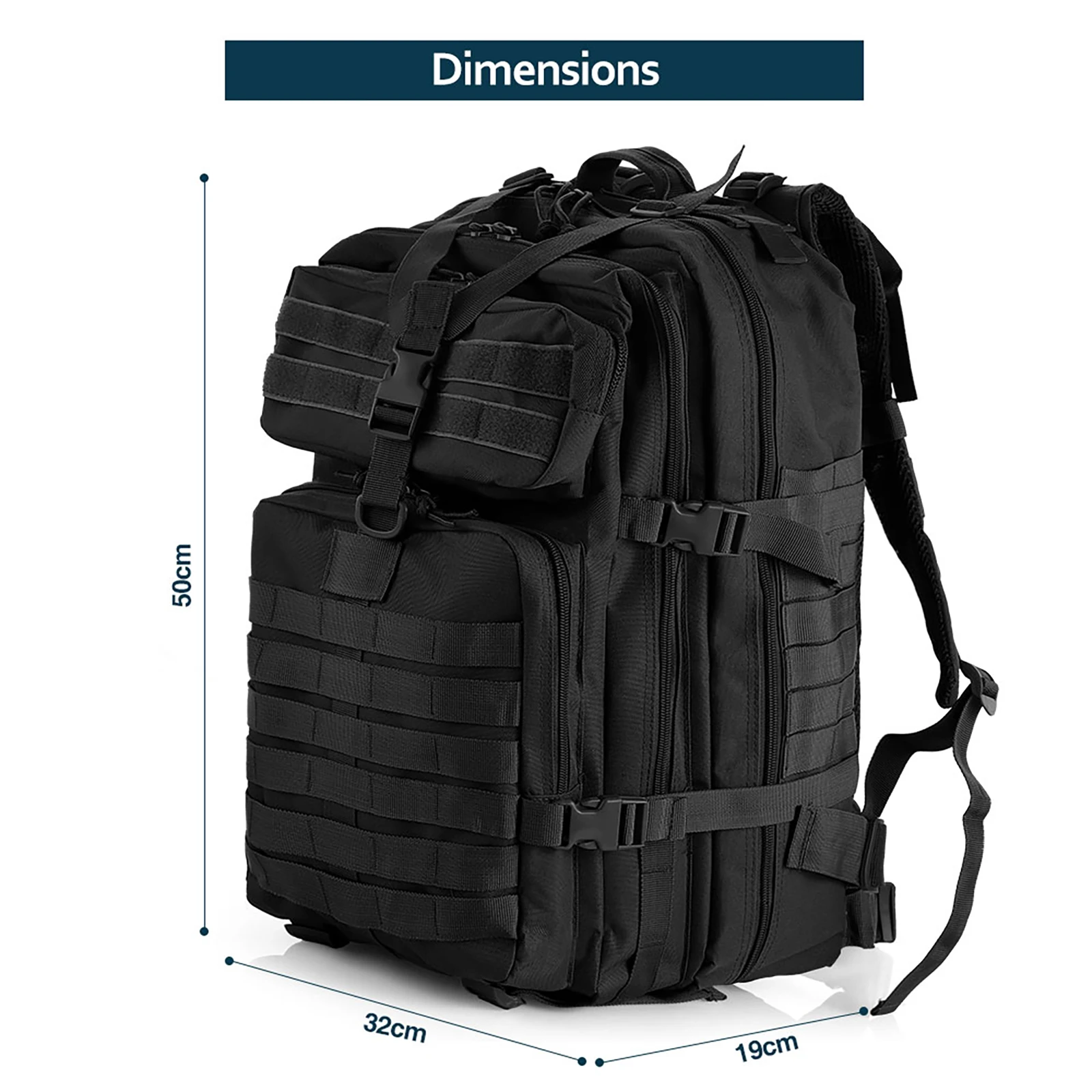 

Tactical Backpack Rucksack Hiking Bag Outdoor Large Capacity Military Rucksacks Shoulder Bag For Outdoor Hiking Camping Fishing