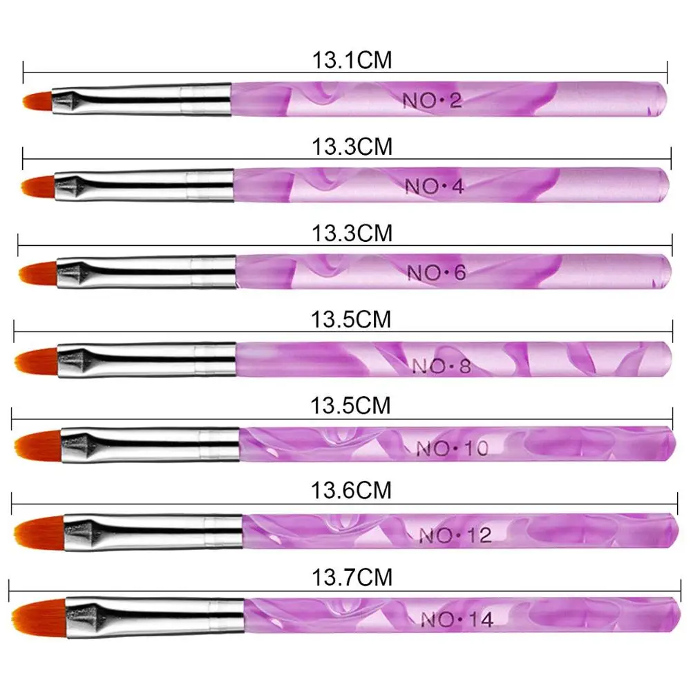 7 шт. кисти для маникюра с УФ-гелем | Красота и здоровье