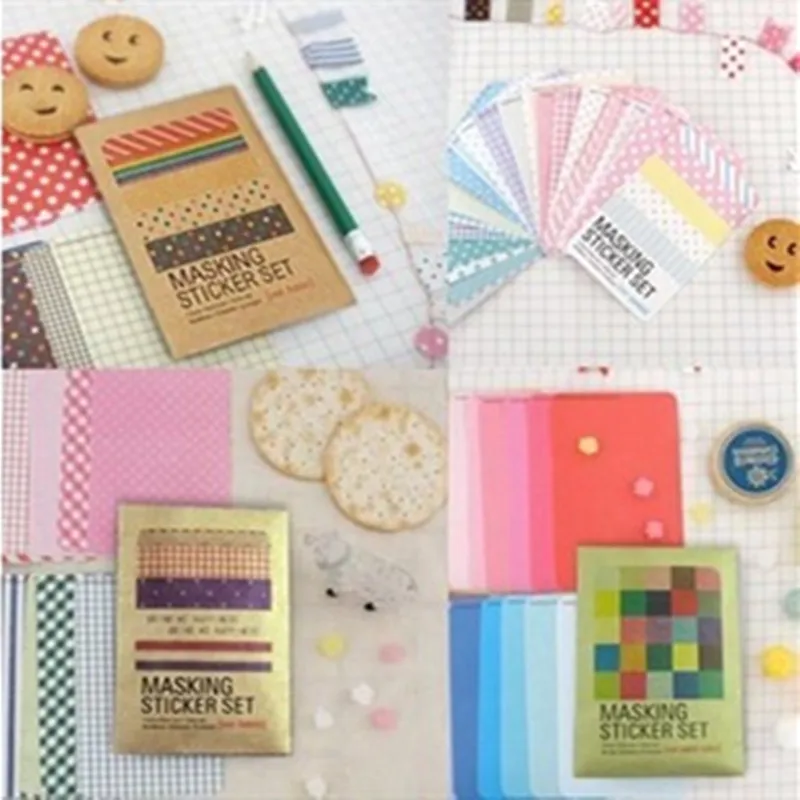 Набор Васи для скрапбукинга базовая Маскировочная лента наклейки рукоделия
