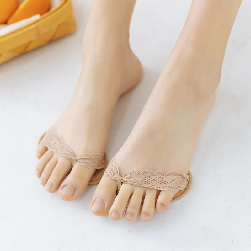 

10PCS Ladies High Heels Half Palm Socks Spring and Summer Silicone Non-slip Shallow Mouth Invisible Boat Socks