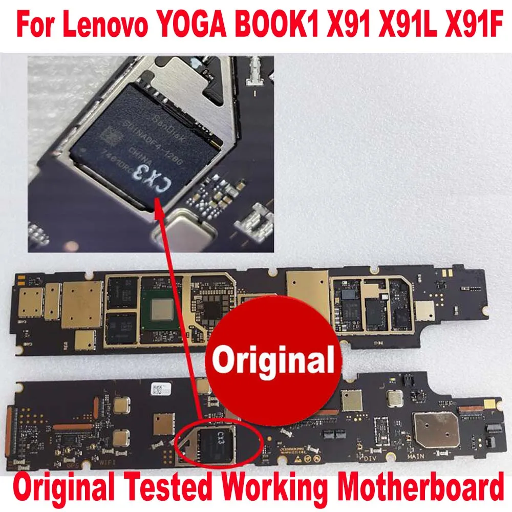 100% Оригинальный работающая материнская плата для ноутбука Lenovo YOGA BOOK1 X91 X91L X91F YB1