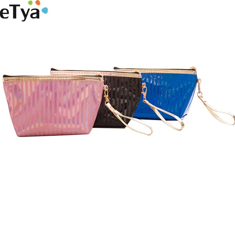 eTya Fashion Laser Women Beauty Cosmetic Bag Travel Makeup Pouch Neceser Make Up Toiletry Bath Wash Organizer Storage Pouch