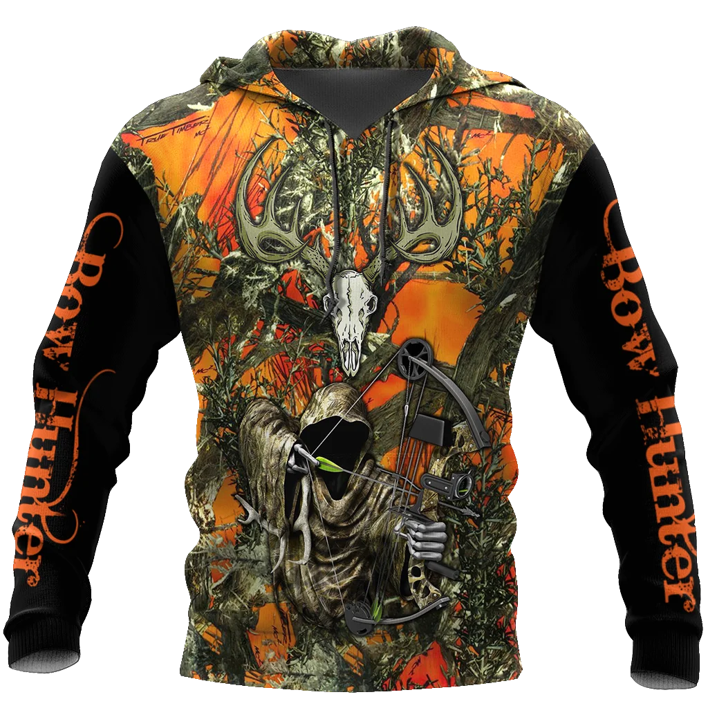 Мрачный Жнец Лук охотника камуфляжной расцветки 3D печатная мужская повседневная