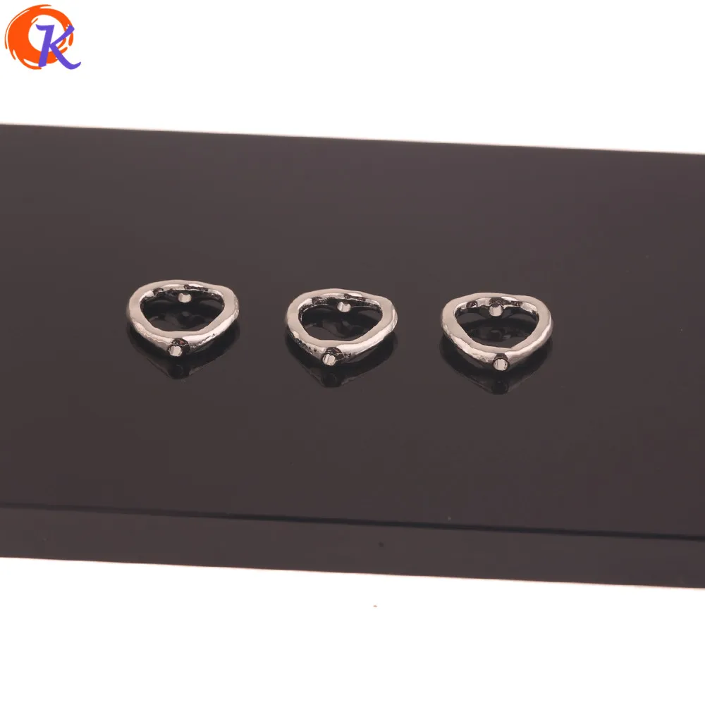 

Cordial Design 100Pcs 14*14MM Jewelry Findings Component/DIY Jewelry Making/Heart Shape/Rhodium/Hand Made/Earrings Accessories