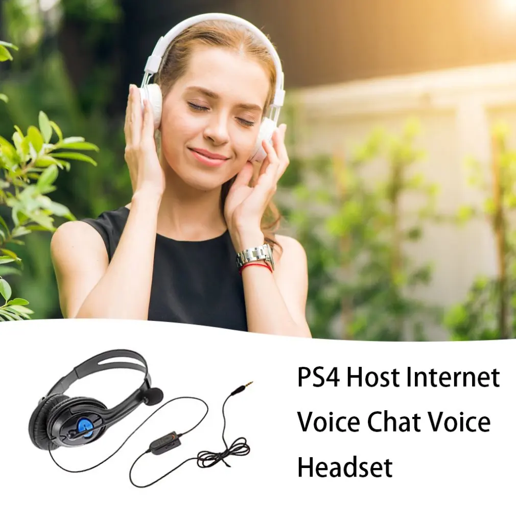 Проводные Игровые наушники для PS4 с микрофоном стерео супер бас Sony PlayStation 4