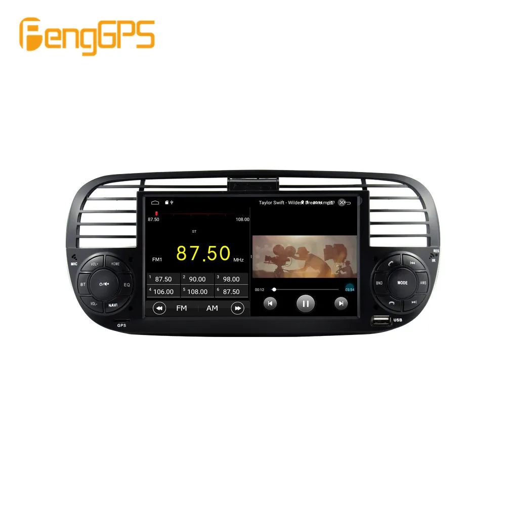 Android9.0 Автомобильный gps мультимедийный DVD плеер для FIAT 500 2007 2008 2009 2010 gps навигация Авто Радио стерео с поддержкой Wi-Fi bluetooth радио