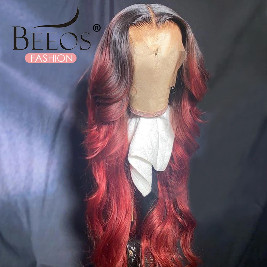 

Red Wig Lace Front Human Hair Wigs Body Wave Colored Human Hair For Black Women 13*6 Deep Part Wig Pre Plucked Brazilian 180