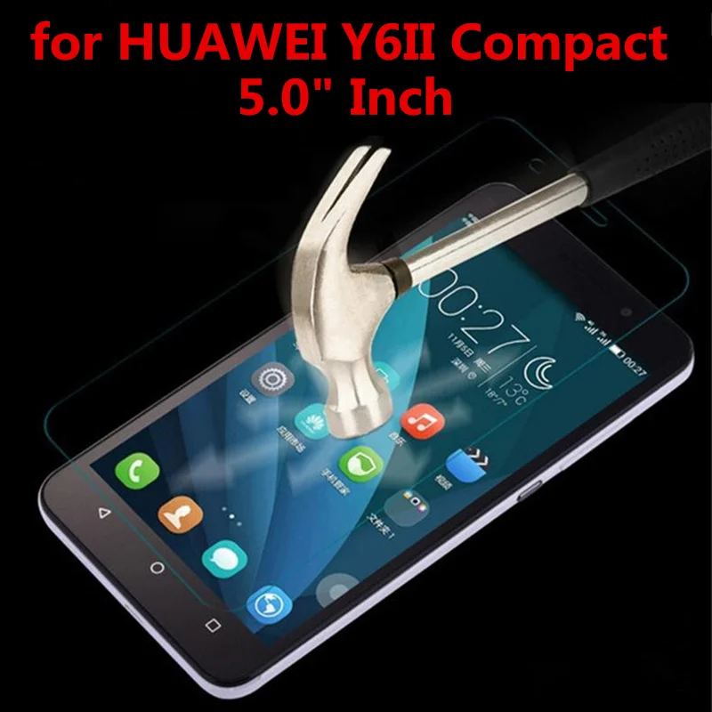 

0.26mm explosion-proof front lcd tempered glass film for huawei y6 ii compact / 5 inch lcd screen protector pelicula de vidro hd