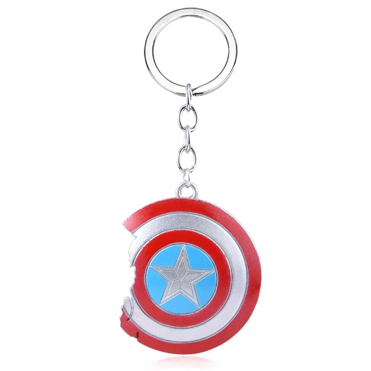 Брелок с героями Marvel Капитан Америка брелок Мстители Тор брелоки в виде молота брелок Халк Бесконечность рукавица Железный человек металлический брелок - Цвет: A01