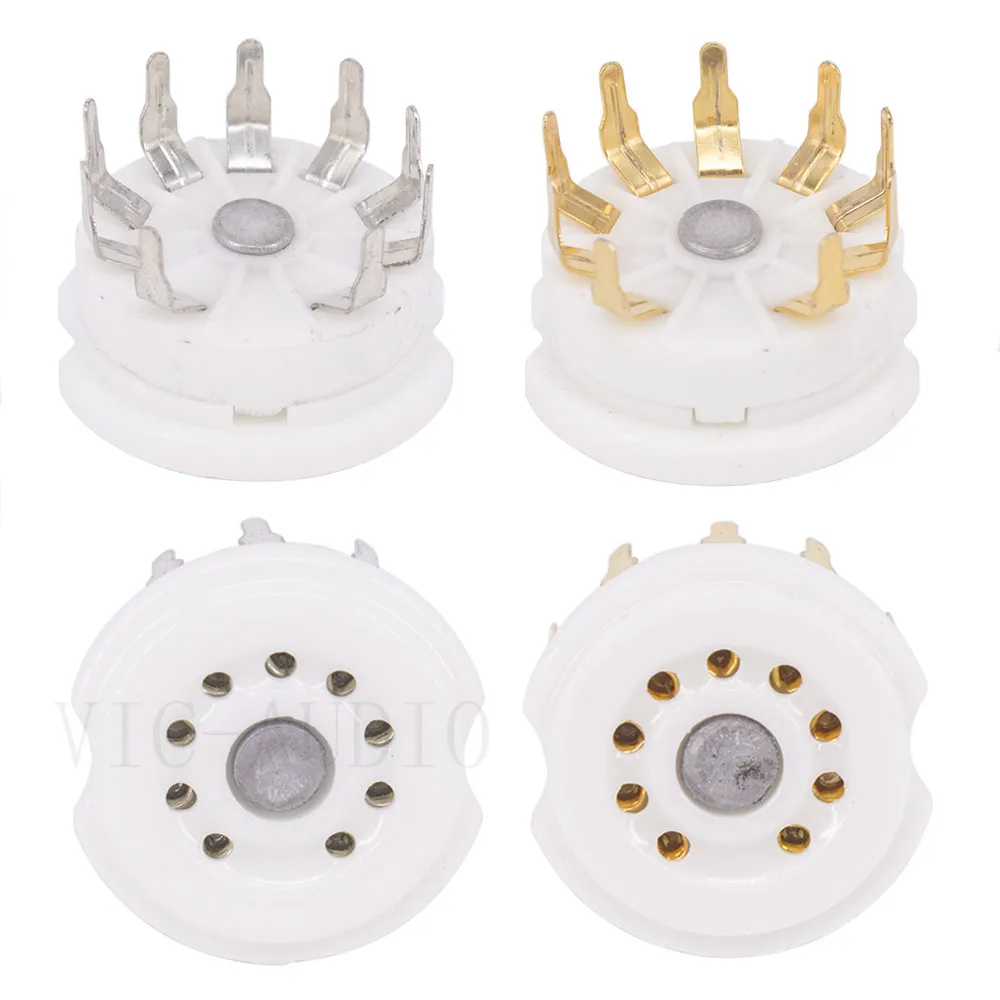 Керамическая трубка клапана B9A с 9 контактами 2 шт. розетка для ECC82 ECC83 6DJ8 EL84 6922 12AX7