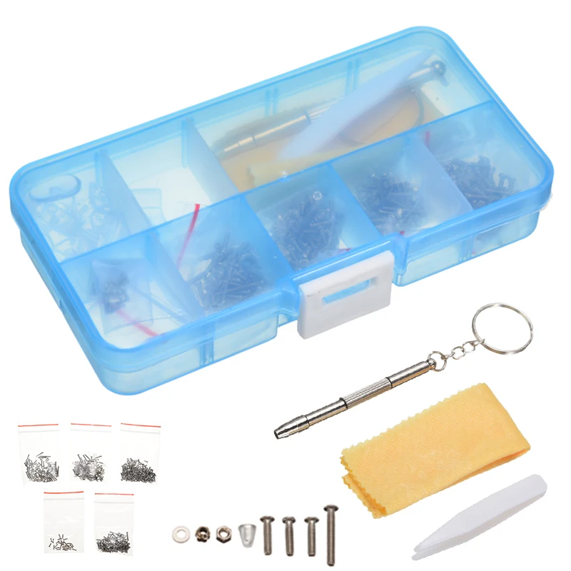 Набор для ремонта очков винтов пинцетов силиконовая носовая фиксирующая