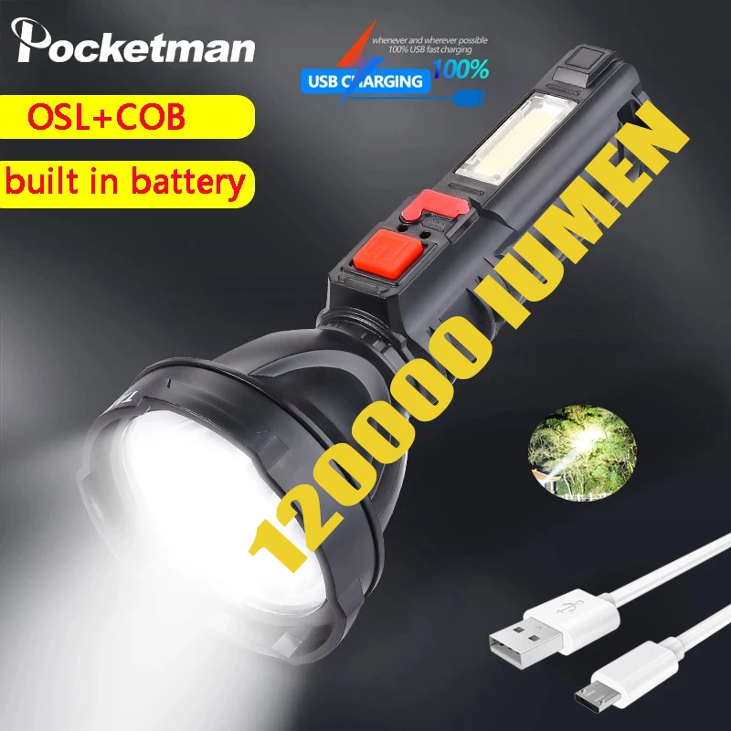 

Фонарь Pocketman 4-Gear, 500 м, USB-зарядка