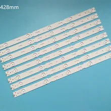 100% New 8pcs/Kit LED strips for GRUNDIG 40 TV 40VLE525 40VLE525BG LSC400HM09 A02 SAMSUNG 2013ARC40 3228N1 5 REV1.1