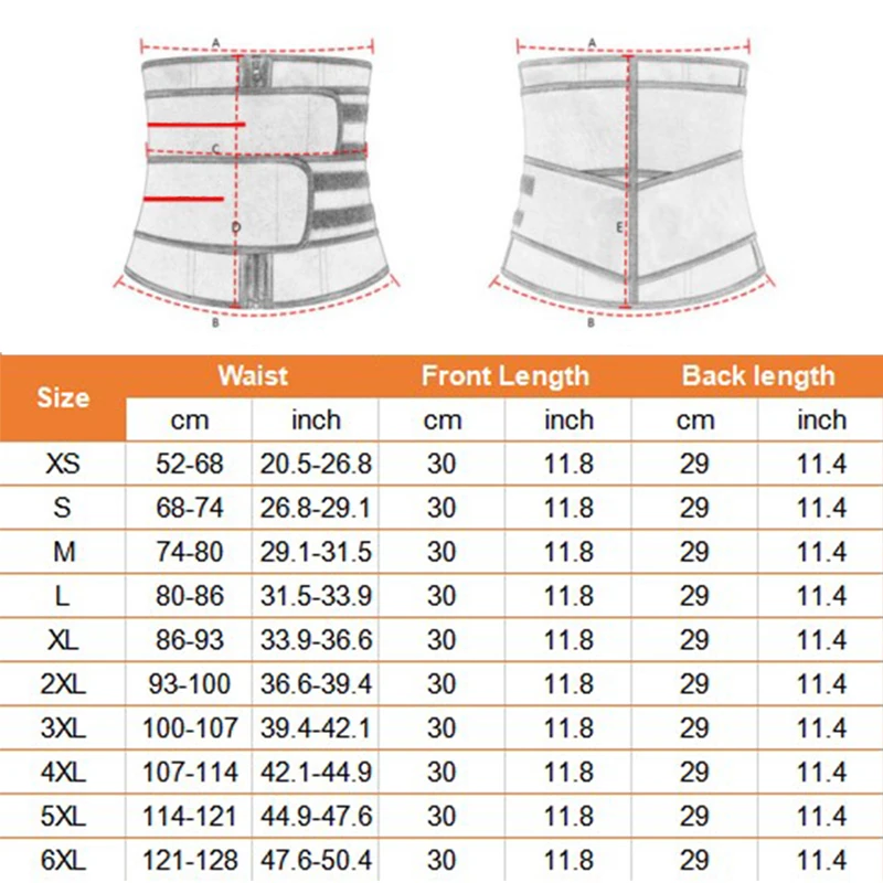 

Sauna Latex Waist Trainer Corset Waist Cincher Girdles Shapewear For Women Control Tummy Slim Abdomen Body Shaper Belts 6 Large