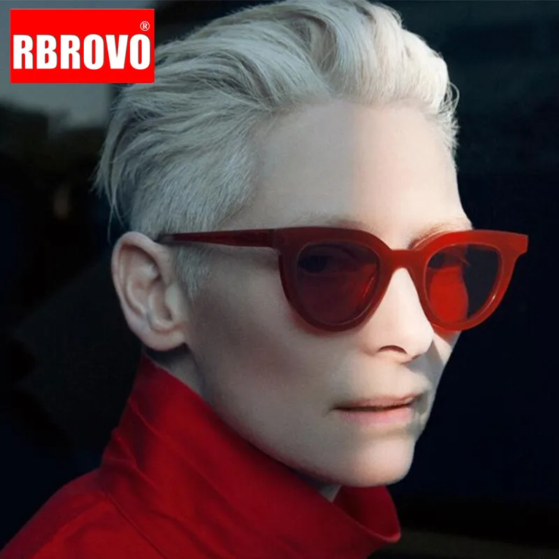 RBROVO, маленькая оправа, Cateye, солнцезащитные очки для женщин, роскошные, солнцезащитные очки, классика, Ретро стиль, пластик, для улицы, очки, UV400, Gafas De Sol Mujer