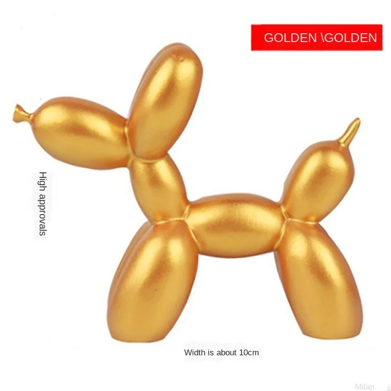 Nordic Mini Balloon Resin Dog Crafts Statue Animal Christmas Gift Living Room Wine Cabinet Decoration Cakeshop | Дом и сад