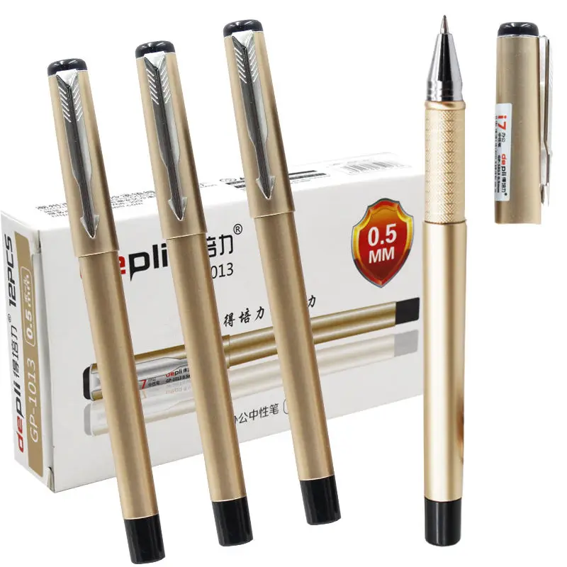 

Гелевая ручка, оптовая продажа, черная цилиндрическая головка с сердечником 0,5 мм, для учеников начальной школы, для бизнеса, карбоновая иск...