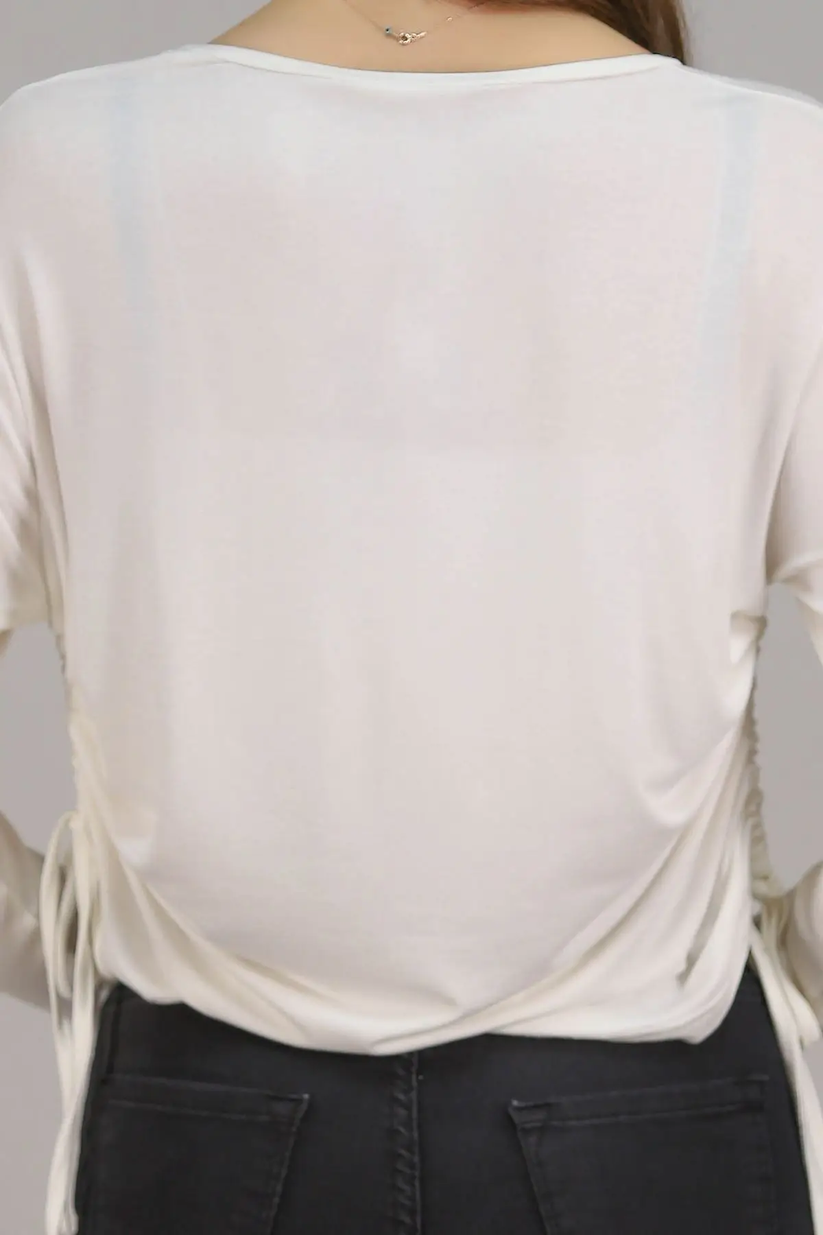 

Laced Shirred Body White