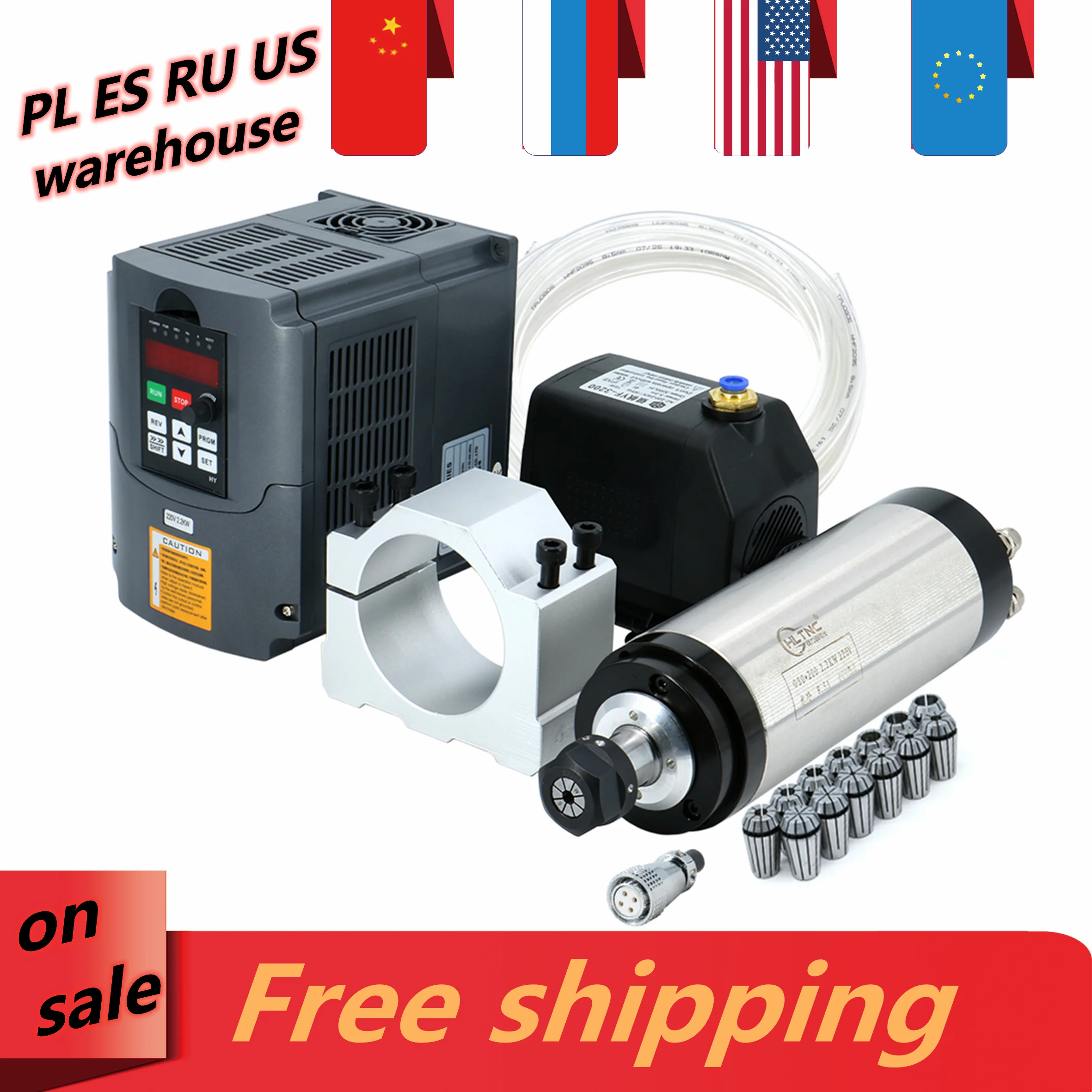 Шпиндель для станков с ЧПУ шпиндель водяного охлаждения 1500 Вт 2200 кВт водяной