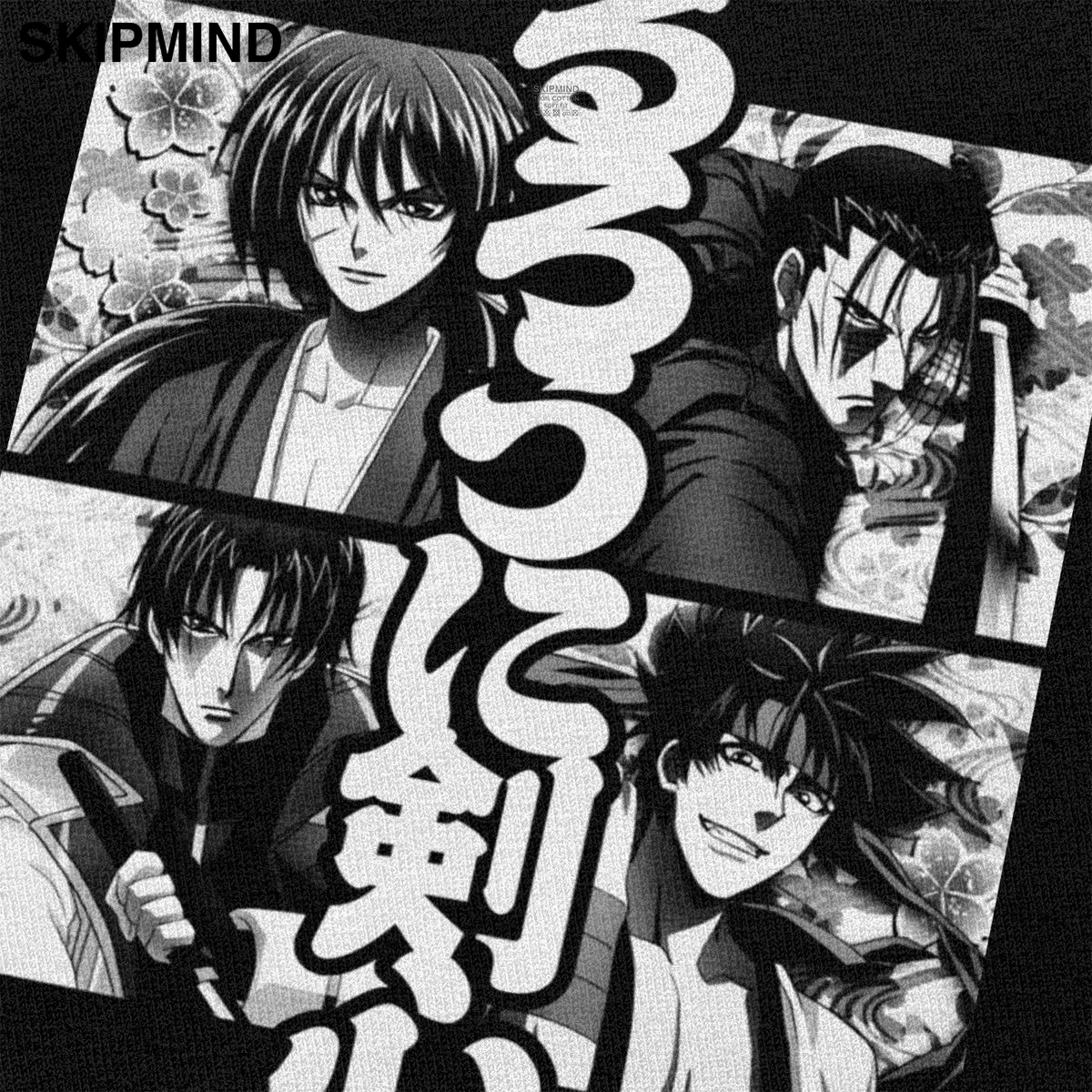 Аниме Манга руруни кенсин футболка для мужчин хлопок Himura Kenshin Meiji фехтовальщик