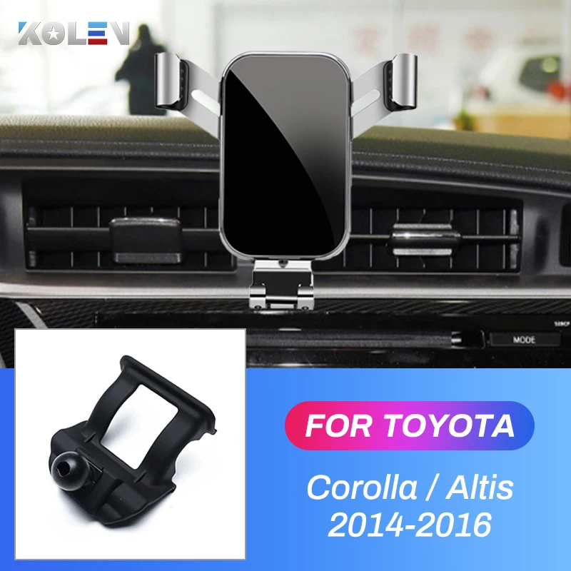Car Mobile Phone Holder For Toyota Corolla Altis 2014 2015 2016 Auto Gravity GPS Stand Special Mount Air Vent Navigation Bracket
