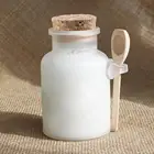 Пластиковый пустой контейнер для кремового порошка 200 мл с пробковой ложкой, многоразовый пустой прочный