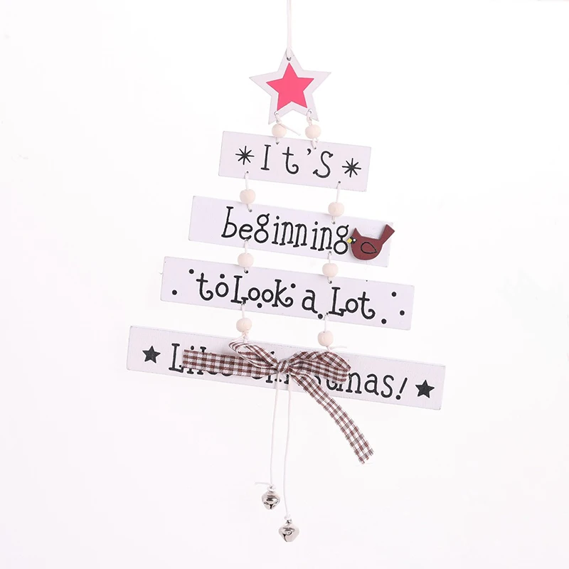 Красивые цветные деревянные буквы Рождественский кулон магазин окна дома