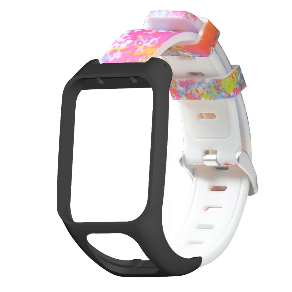 Новый гибкий сменный силиконовый ремешок для часов TomTom Runner 2 / 3 Spark/3 Sport GPS из ТПЭ