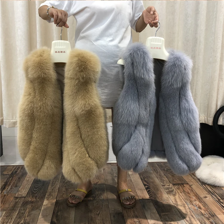 ZDFURS* натуральный Лисий меховой жилет для женщин Зима Осень Теплый Женский жилет без рукавов из лисьего меха женский цветной натуральный короткий жилет