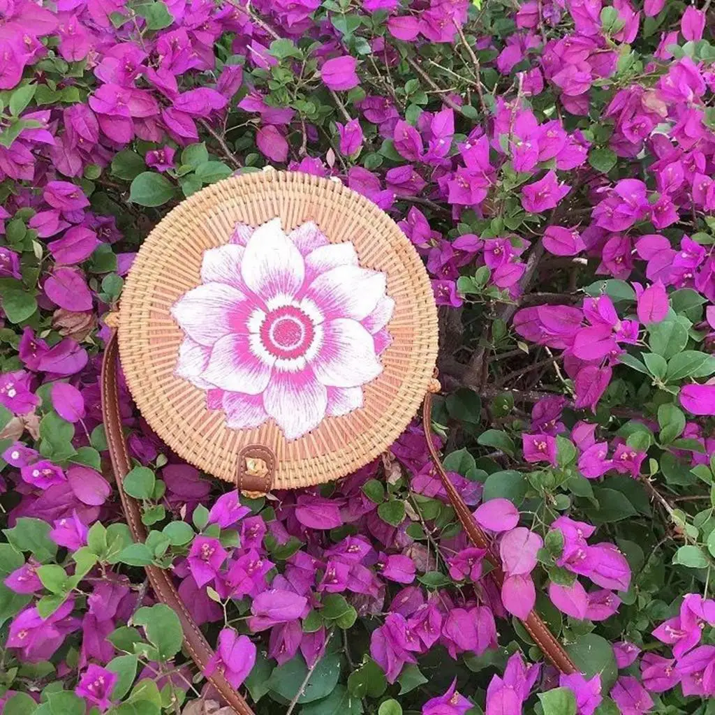 Новинка 2019 года. Модная женская мини сумка через плечо из ротанга. Вечерние