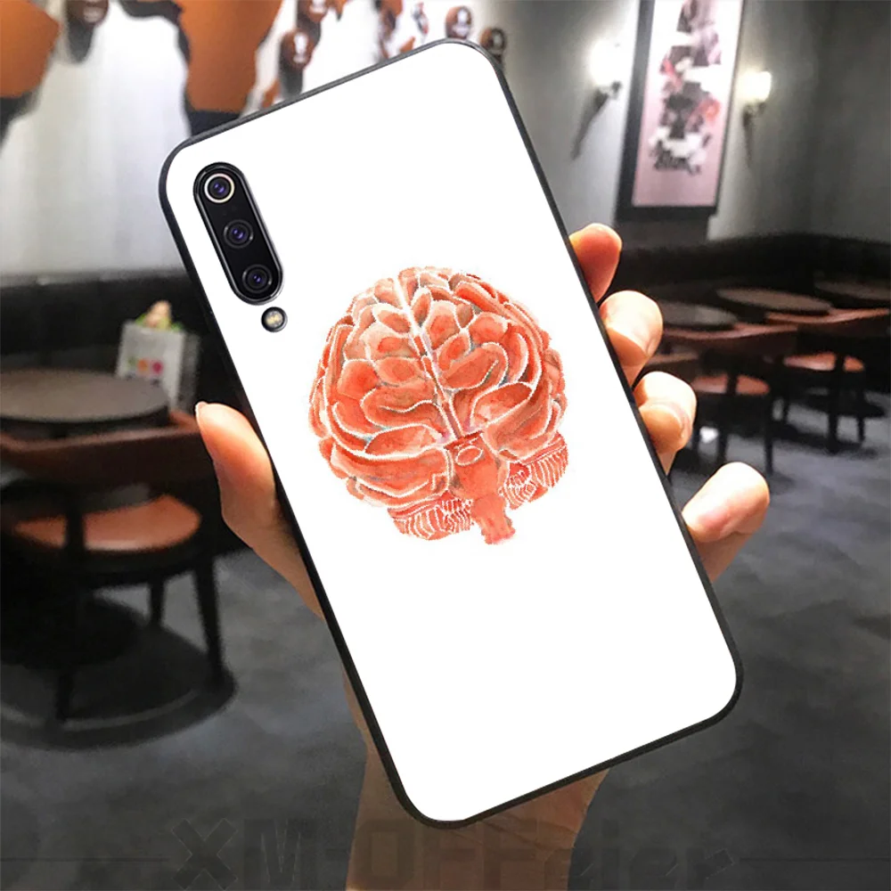 BaweiTE Medical Organs Brain Kidney Art Fashion black Phone Case for Xiaomi 8 9 se 5X Redmi 6pro 6A 4X 7 5plus note 5 | Мобильные