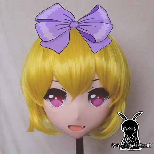 

(Rabbit 50) Full Head Crossdress Girl BJD Doll Mask Scary Vampire COS Cartoon Anime Realistic Silicone Elly Cosplay Mask Kigurum