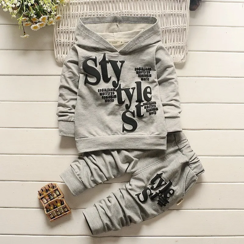 2019 Spring Autumn Baby T-shirt Pants 2Pcs Suits Toddler Tracksuits Boys Girls Letter Style Clothing Sets Kids Clothes |