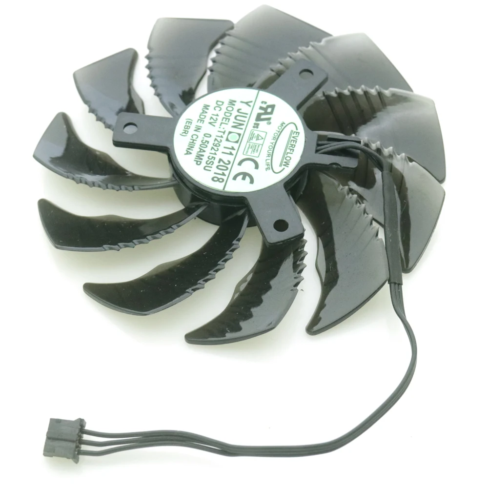 Бесплатная доставка T129215SU DC12V 0.50A 85 мм для Gigabyte GTX950 GTX1050 RX550 RX560 вентилятор