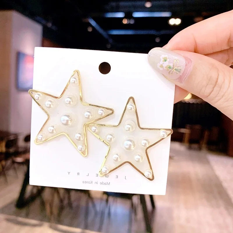 Корейский Новый Эффектный прозрачный акриловый искусственный жемчуг Большое